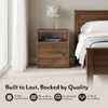 Zoey Engineered Wood Bedside Table in Classic Walnut Finish