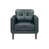 Shlok PU Leather Accent Chair- Grey
