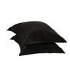 Stoa Paris Satin Pillow Covers,  Premium Plain Pillow Cover Set of 2, 68L x 45W cms - Midnight Black