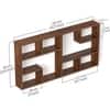BLUEWUD Petree Engineered Wood Wall Decor Floating Shelf Display Rack Decorative Hall Décor for Living Room Home Furniture (Brown Maple)