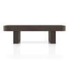 Nakkashi Solid Wood Rectangular Coffee Table In Dark Chestnut Finish