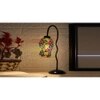 Multicolor Mosaic Glass Zig Zag Curvy Table lamp with Iron Base (EN02)