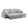 Drake Solid Wood Sofa cum Bed in Grey