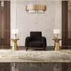 Granada Premium 1 Seater Fabric Sofa in Deep Brown Velvet Colour