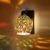 Devansh Solid Wood Electric Wall Light in Brown Colour with Multi Shade Count of 1 Light