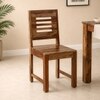 Elian Solid Wood Dining Chair in Warm Walnut Finish - Set of 2