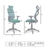 Zeeazyana High Back Ergonomic Chair in Dark Green Colour