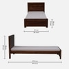 Sagar Solid Wood Single  Size Bed Without Storage (Provincial Teak Finish)