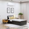 Hexa Engineered Wood Modern Single Bed With Headboard With Storage In Flower Wenge