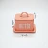 Galvanized Rectangular Butter Box In Orange Colour