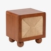 Abacus Solid Wood Bedside Unit in Brown Colour