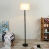 Frost Beige Jute Floor Lamp with Solid Wood