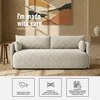 Cozychic Wood 3 Seater With Upholstery Non Storage Sofa In Yellow Colour