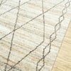 Jaipur Rugs Geometric Polyester 5x8 Feet White And Dark Brown Hand Knotted Rug Carpet