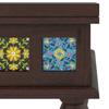 Azul Solid Wood Side Table in Brushed Walnut Finish