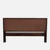 Dhunja Solid Sheesham Wood  King Size  Upholstered  Bed In Provincial Teak Finish