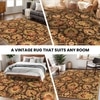 Brown Floral Wool 8x11 Carpet