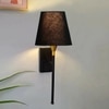 Devansh Metal Electric Wall Light in Black Colour with Black Shade Count of 1 Light