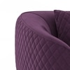 Amora 3 Seater Fabric Sofa In Plumy Purple Velvet Colour