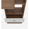 Bliss Study Table Exotic Teak & Frosty White