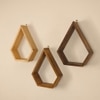 William Iii Diamond Shaped Set Of 3 Wooden Wall Shelves