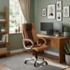 Adiko High Back Executive Chair In Brown Tan