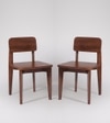 Harm Solid Wood Dining Chair In Dark Brown Finish