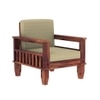 Madhavi 3+2+1 Seater Wooden Sofa (Creame Colour, Teak Finish)