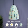 Decorative Glass Electric Hanging Light in White Colour