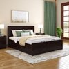 Almaya Solid Wood Queen Size Hydraulic Storage Bed In Mahogany Finish