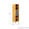 Hexa Engineered Wood Bookshelf Multipurpose Storage Rack in Giant Wood and Slate Grey Colour