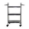 Metalsmith Metal Three Tier Serving Trolley Silver Finish Style 1