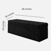 Edin Velvet 2 Seater Upholstered Bench with Storage Black Colour