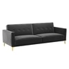 Calisa 3 Seater Pull Out Sofa cum Bed  in Dark Grey Colour