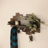 Glencroft Wooden Wall Shelf Organiser With Key Holders