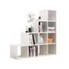 Hexa Engineered Wood Bookshelf Multipurpose Storage Rack in Frosty White Colour