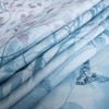 Blue Digital Print 400 Tc  Cotton Flat  Super King Size Bedsheet With 2 Pillow Cover