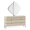 Naomi Dresser With Mirror In High Gloss Beige Finish