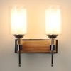 Eliante Modern Wall Lights Mild Steel & Glass Material Chrome, Brown & White Finish
