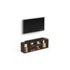 Petel Engineered Wood TV Entertainment Unit/Versatile Adjustable TV Stand & Storage Unit with 6 Compartments & Adjustable L-Shaped Shelves DIY Ideal Upto 65 Inches TV (Brown Maple)