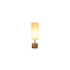 Juliana off-white cotton & solid wood table lamp