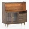 Klint Solid Wood Bar Cabinet (Danish Walnut Finish)