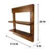 Verona Wooden Wall Shelf Organiser With Key Holders