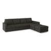 Apollo Sofa (Colour : Graphite Grey, Cushion : Soft, Back Type : Regular, Seating Capacity : Right Aligned 3 Seater + Right Aligned Chaise + Ottoman)