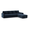 Apollo Sofa (Colour : Cobalt, Cushion : Soft, Back Type : Regular, Seating Capacity : Right Aligned 3 Seater + Right Aligned Chaise)