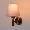 Devansh Metal Electric Wall Light in Gold Colour with Grey Shade Count of 1 Light