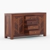 Alacca Sheesham Wood Sideboard In Provincial Teak Finish