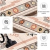 Earth-Tone Floral Cotton Rug 4x6