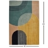 Presto Blue Geometric Hand Tufted Wool Carpet 4X6 Feet