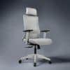 Eterna High Back Mesh Office Chair with Headrest in Grey Colour